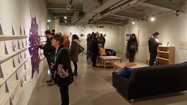 Photograph of visitors to the exhibition